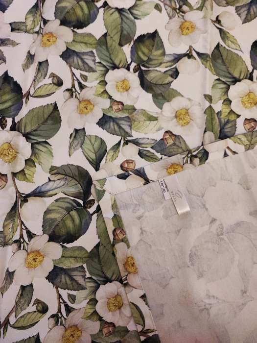 Фотография покупателя товара Скатерть «Этель» Camellia, 149×110 см, хлопок 100%, саржа 190 г/м² - Фото 1