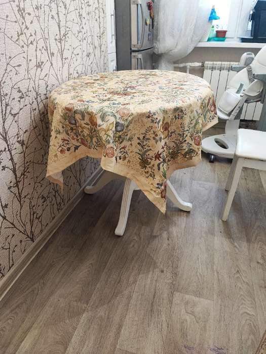 Фотография покупателя товара Скатерть «Этель» Floral pattern, d=152 см, 100% хлопок с ГМВО, саржа 190 г/м² - Фото 13