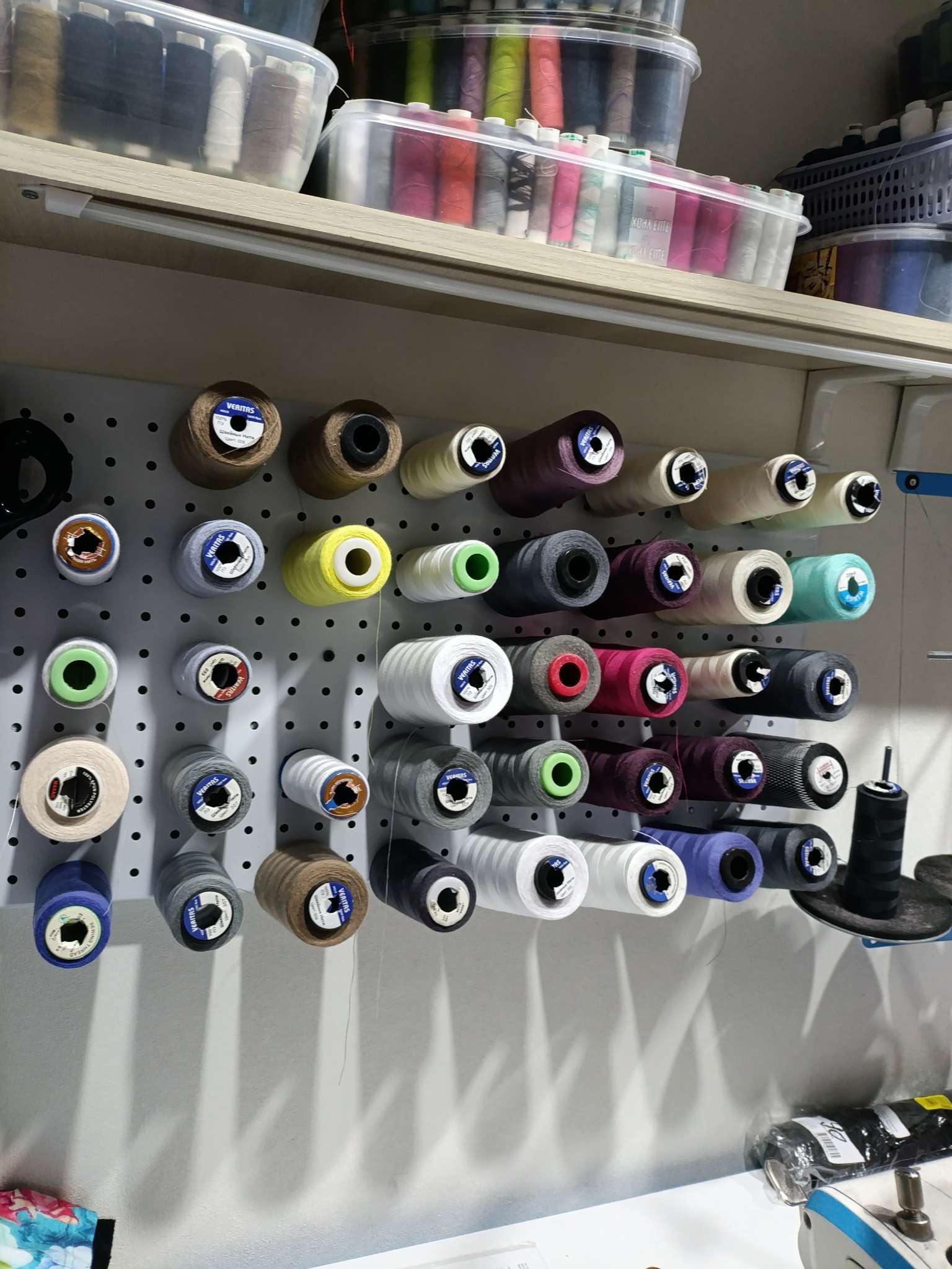 Фотография покупателя товара Панель перфорированная для стеллажа, 35×89 см, шаг 2.5 см, белая - Фото 1