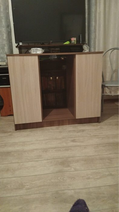 Фотография покупателя товара Комод напольный для спальни «Аура», 4 ящика, 2 дверцы, 820×1000×440 мм, цвет ясень шимо тёмный/светлый - Фото 25