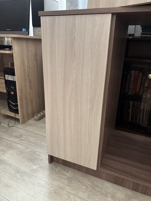 Фотография покупателя товара Комод напольный для спальни «Аура», 4 ящика, 2 дверцы, 820×1000×440 мм, цвет ясень шимо тёмный/светлый - Фото 24