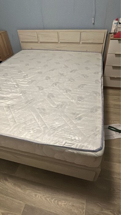 Фотография покупателя товара Кровать двуспальная парящая «Клик Мебель. Зара», 1600×2000 мм, цвет крафт белый - Фото 2