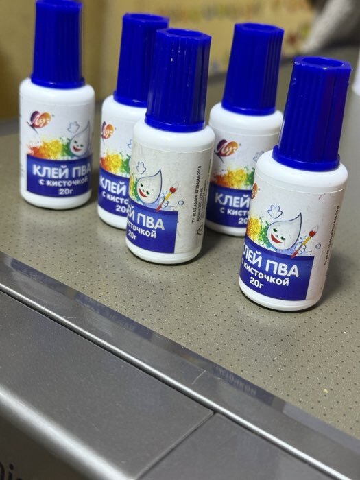 Фотография покупателя товара Клей ПВА, 20 г с кисточкой, «Луч» - Фото 6
