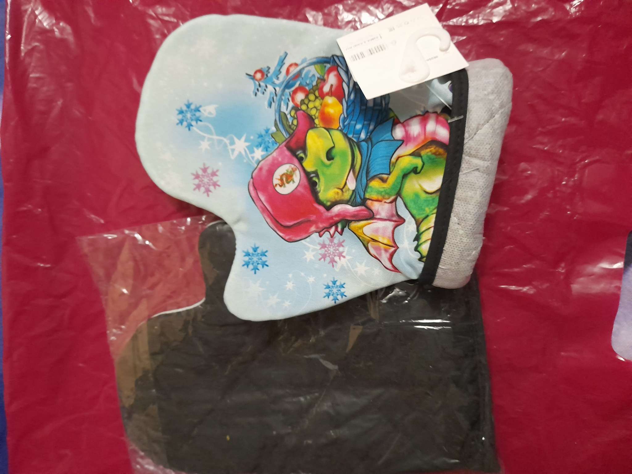 Фотография покупателя товара Варежка-прихватка «Зимняя прогулка» 20×28 см, 35% хл, 65% пэ, ватин 250 г/м² - Фото 2