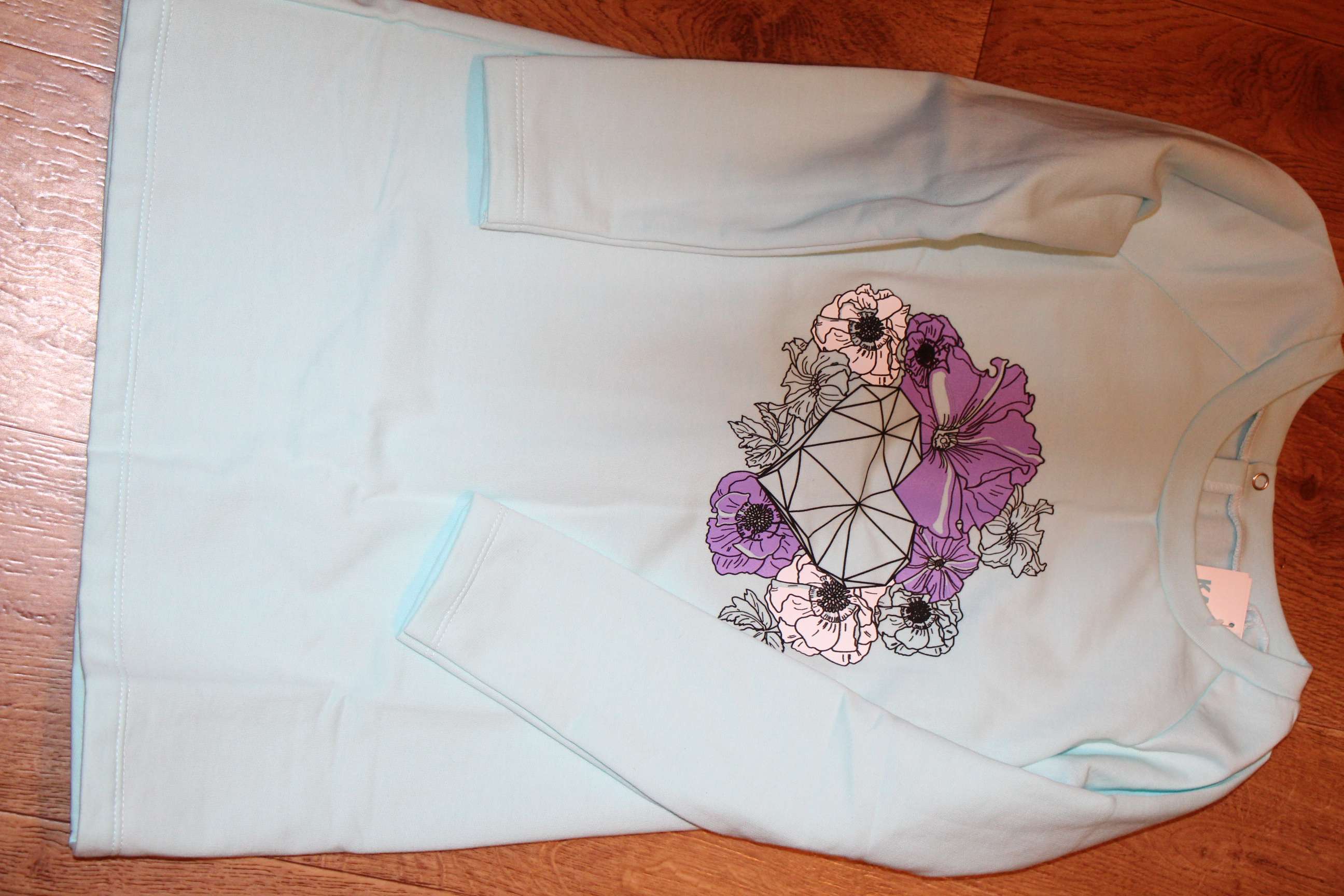 Фотография покупателя товара Платье для девочки KAFTAN "Цветы" голубое, р-р 32 (110-116 см) 5-6 л, 100% хл