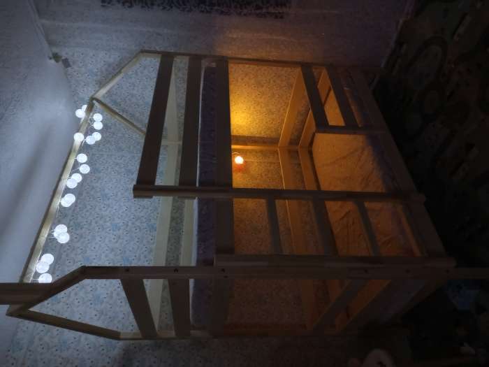 Фотография покупателя товара Кровать детская двухъярусная «Домик», с бортиками, без ящиков, 800×1900 мм, без покраски - Фото 2