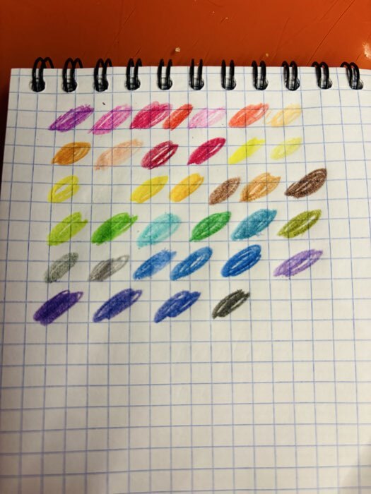 Фотография покупателя товара Карандаши цветные 48 цветов в тубусе, корпус шестигранный (пластиковые) чёрное основание - Фото 3