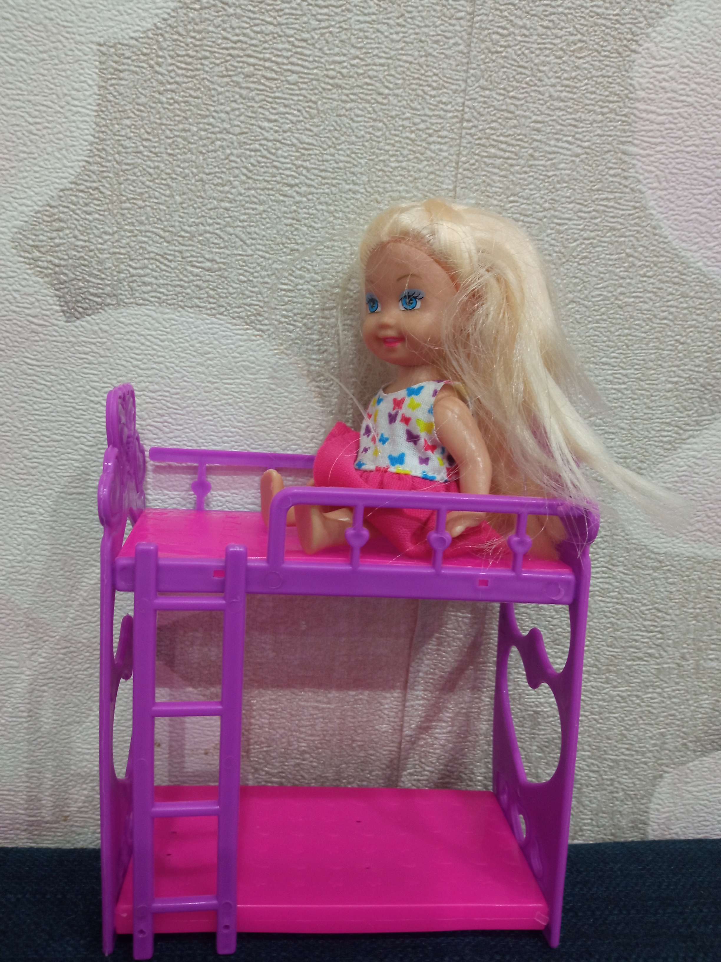 Фотография покупателя товара Аксессуары для кукол: кроватка двухъярусная «Малышка» - Фото 9