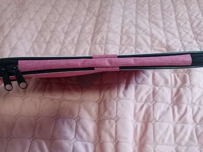 Фотография покупателя товара Папка с ручками текстильная А4, Calligrata «Офис», для бумаг, для офиса, нейлон 600D, лён, розовая, ПМ/1, 350×270×20 мм - Фото 2