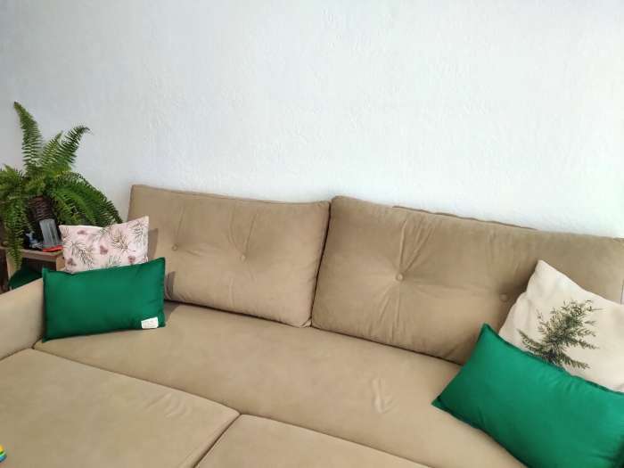 Фотография покупателя товара Подушка Этель, 45×45+1 см, чёрная, 100% хлопок - Фото 2