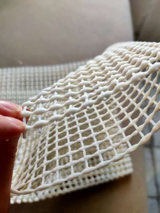 Фотография покупателя товара Подложка под ковёр противоскользящая Доляна, 45×90 см, бежевая - Фото 7