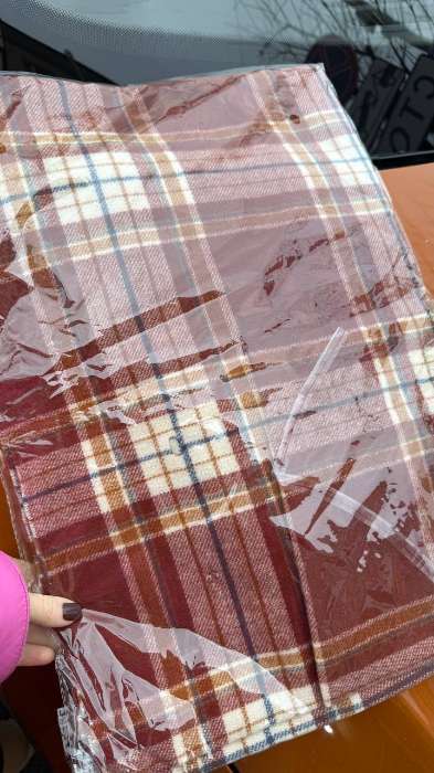 Фотография покупателя товара Шарф зимний с кистями MINAKU, размер 65×180 + 8 см, принт клетка - Фото 1