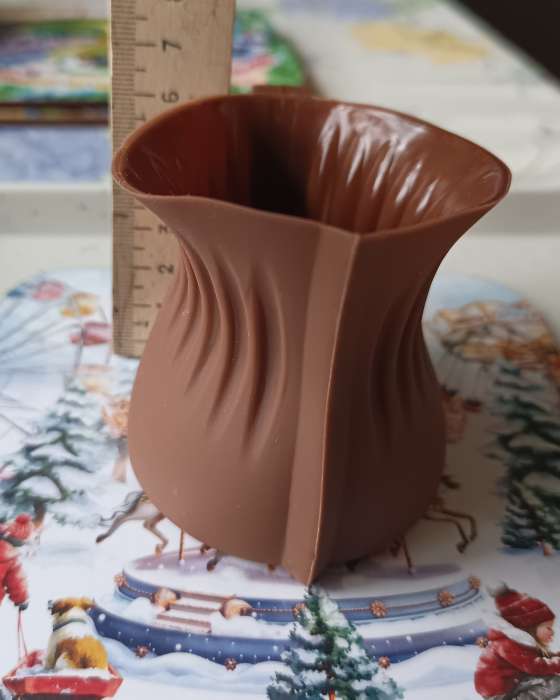 Фотография покупателя товара Кувшин для плавления и заливки шоколада Доляна «Зефира», 170 мл, 10×7 см, d=6 см, коричневый - Фото 2