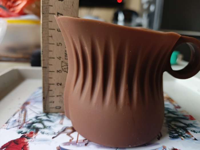 Фотография покупателя товара Кувшин для плавления и заливки шоколада Доляна «Зефира», 170 мл, 10×7 см, d=6 см, коричневый - Фото 1