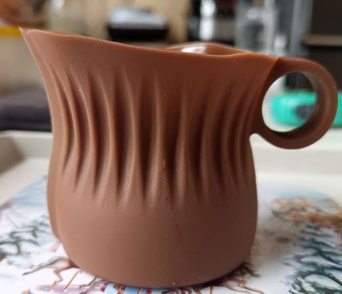 Фотография покупателя товара Кувшин для плавления и заливки шоколада Доляна «Зефира», 170 мл, 10×7 см, d=6 см, коричневый - Фото 3