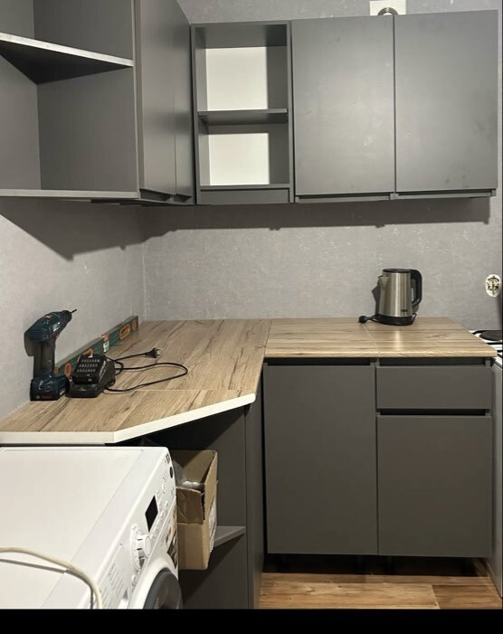 Фотография покупателя товара Кухонный гарнитур угловой «Лира», с столешницей, 1300×2000 мм, цвет графит/дуб кера - Фото 9