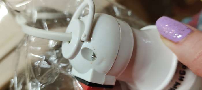 Фотография покупателя товара Светильник с выключателем, под лампу, Е27, провод 2 м, белый - Фото 1