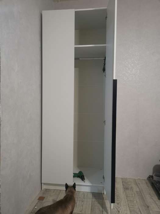 Фотография покупателя товара Шкаф прямой трёхстворчатый «Бруно», 1200×505×2216 мм, цвет белый - Фото 12