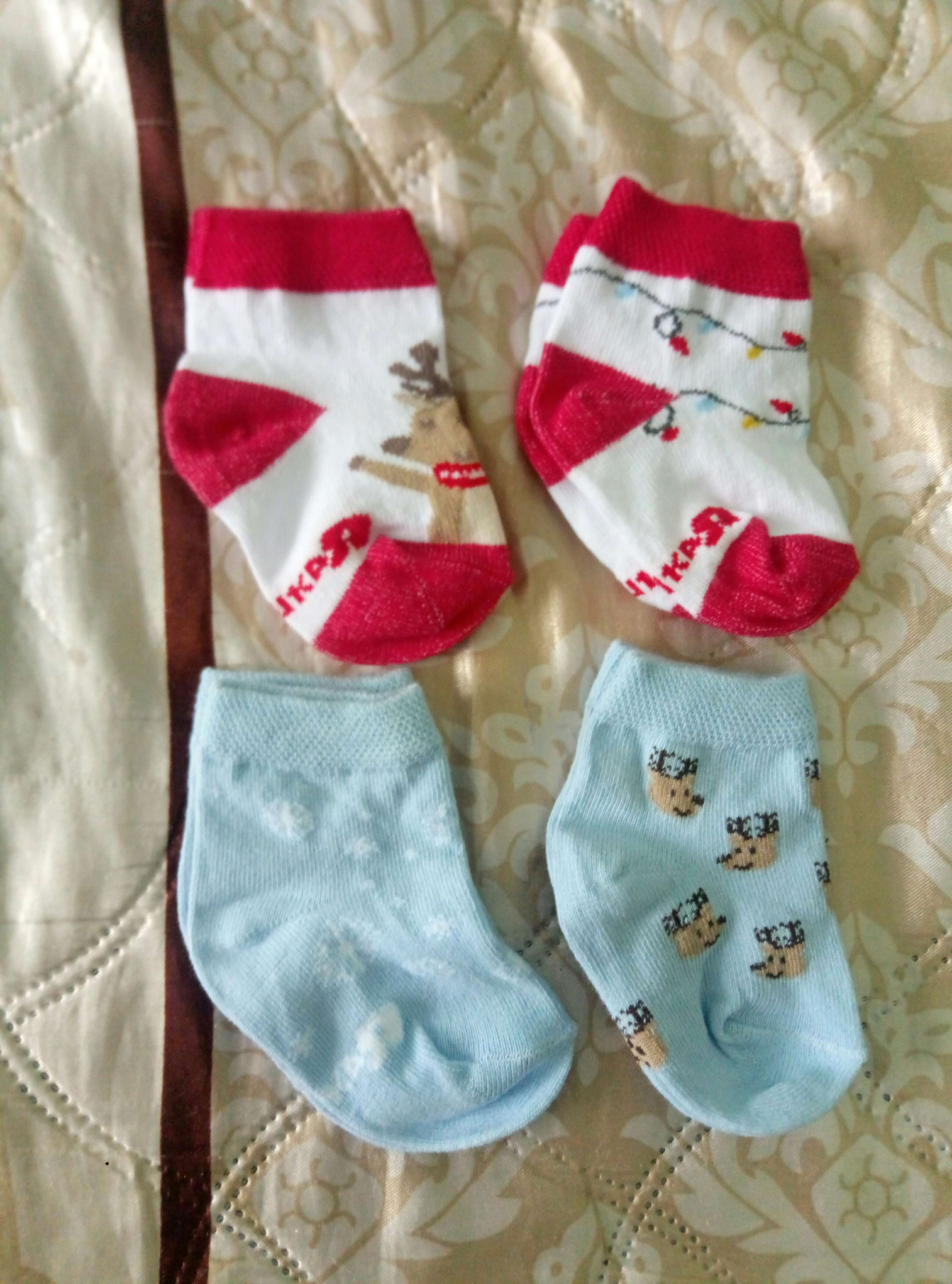 Фотография покупателя товара Набор новогодних носков для девочки Крошка Я «Зайчик», 4 пары, 8-10 см - Фото 5
