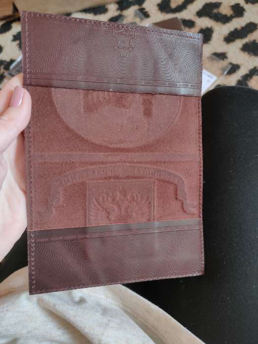 Фотография покупателя товара Обложка для паспорта, цвет коричневый - Фото 2