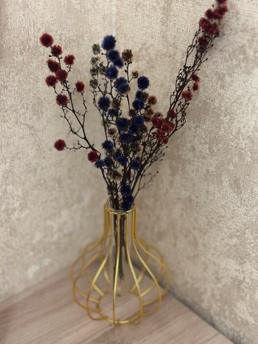 Фотография покупателя товара Сухие цветы «Молочай Миля», 25 г, длина — 70 см, цвет фиолетовый - Фото 1