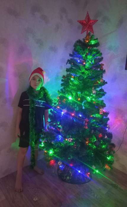 Фотография покупателя товара Искусственная ёлка «Зимнее волшебство. Голубая ель», 270 см d нижнего яруса 150 см 1850 ПВХ веток на крючках - Фото 2