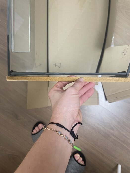 Фотография покупателя товара Аквариум «Телевизор» с крышкой, 115 л, 93×32×42/47 см, чёрный - Фото 6