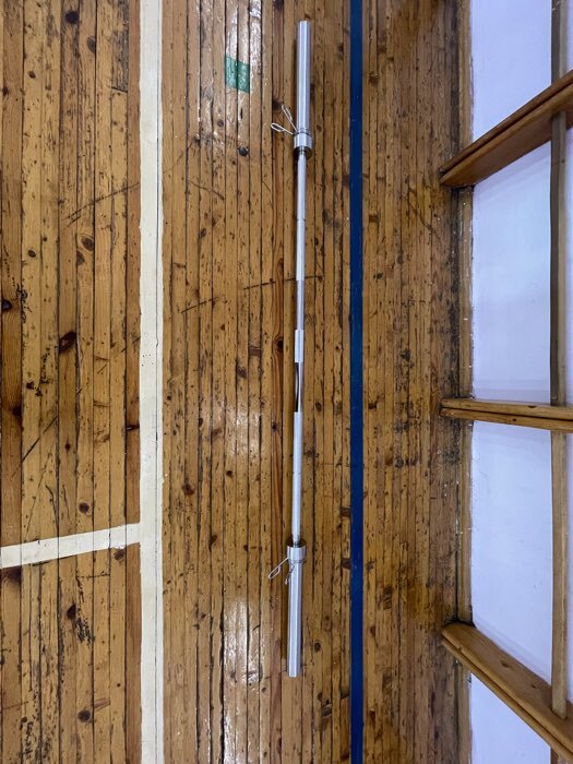 Фотография покупателя товара Гриф «Олимпийский», тренировочный, 220 см, d=50, вес 20 кг, с замками - Фото 1