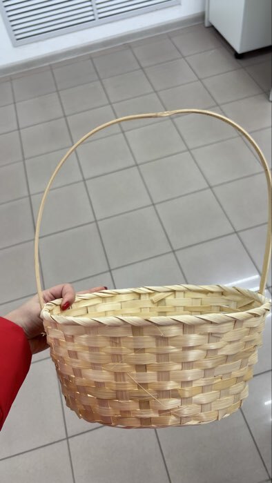 Фотография покупателя товара Корзина плетёная для хранения, 30×22×13 см, ручка h=36 см, бамбук, натуральный цвет, Greengo - Фото 17