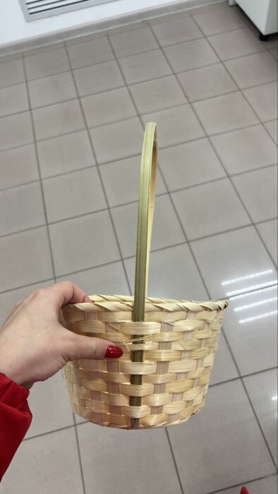 Фотография покупателя товара Корзина плетёная для хранения, 30×22×13 см, ручка h=36 см, бамбук, натуральный цвет, Greengo - Фото 16