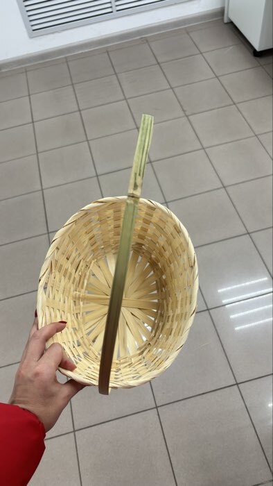 Фотография покупателя товара Корзина плетёная для хранения, 30×22×13 см, ручка h=36 см, бамбук, натуральный цвет, Greengo - Фото 15