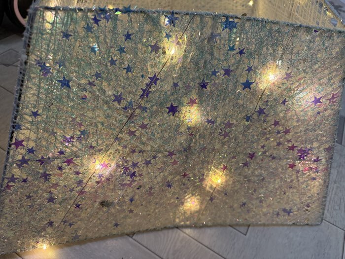 Фотография покупателя товара Юбка для елки, с подсветкой, «Белая», 50×30×7 см, 35LED, батарейки ААх3 (не в комплекте), свечение тёплое белое - Фото 1