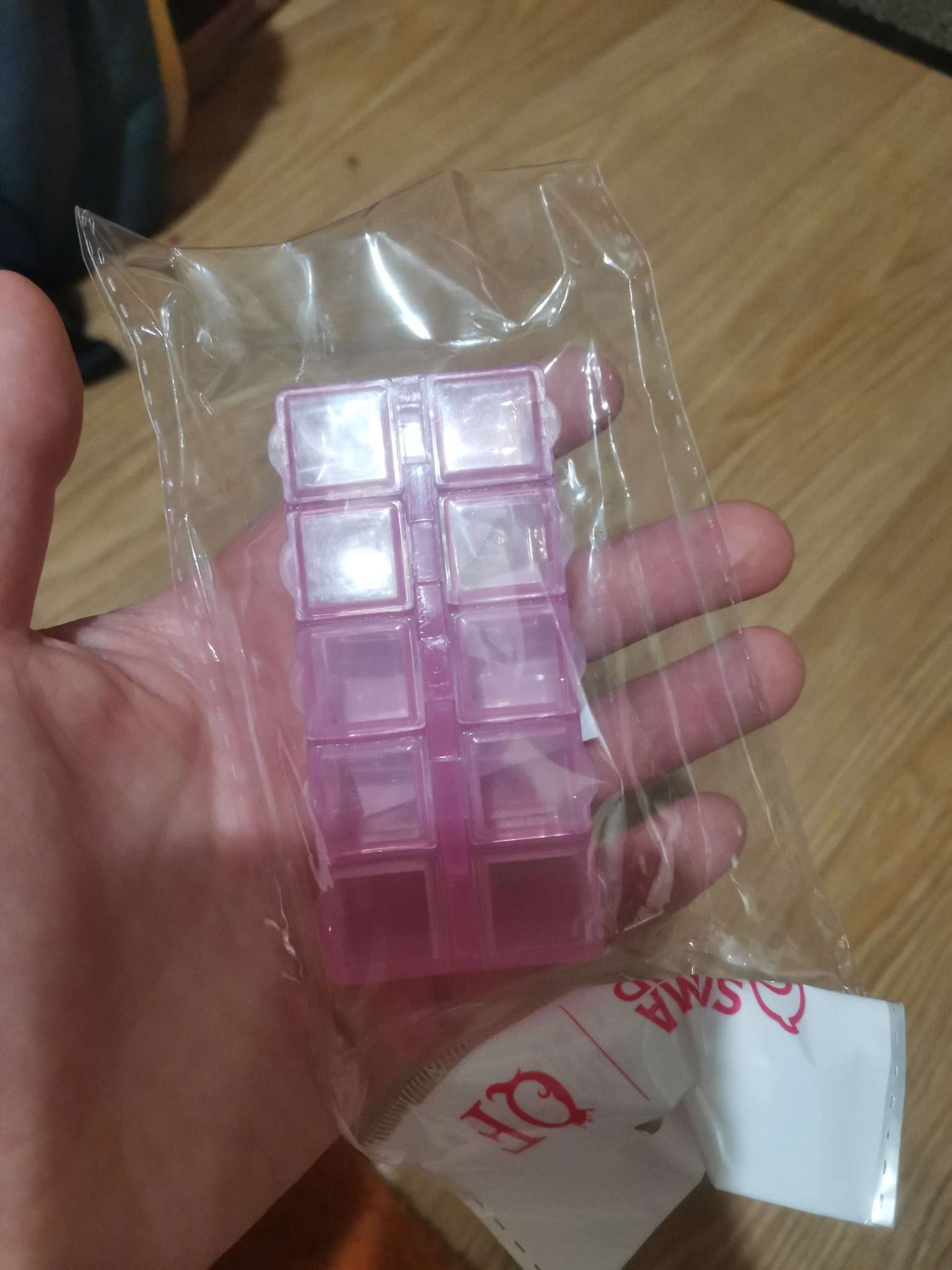 Фотография покупателя товара Органайзер для хранения мелочей, 10 ячеек, 8.7×4.3×2 см, розовый - Фото 1