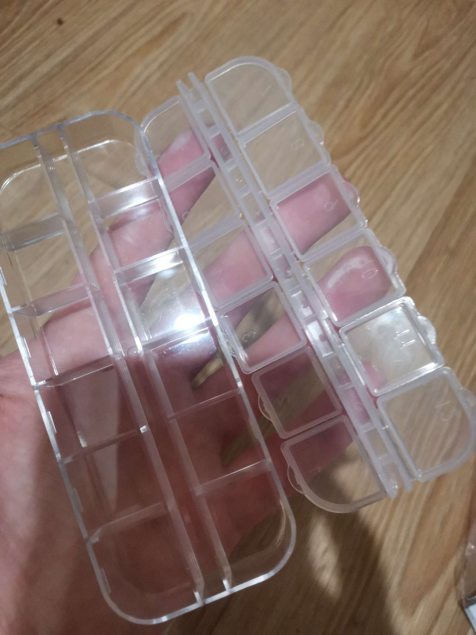 Фотография покупателя товара Органайзер для хранения мелочей, 12 ячеек с номерами, 13×5.3×1.3 см, прозрачный - Фото 2