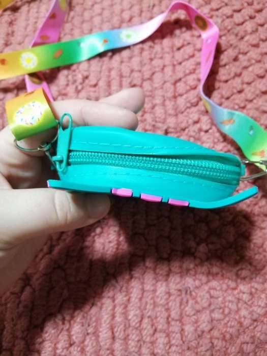 Фотография покупателя товара Сумка детская «Котейка», для девочки, поп ит, на молнии, морская волна - Фото 3