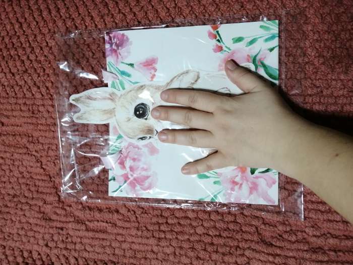 Фотография покупателя товара Пакет подарочный «Кролик», объёмная деталь, 22×22×10 см - Фото 1