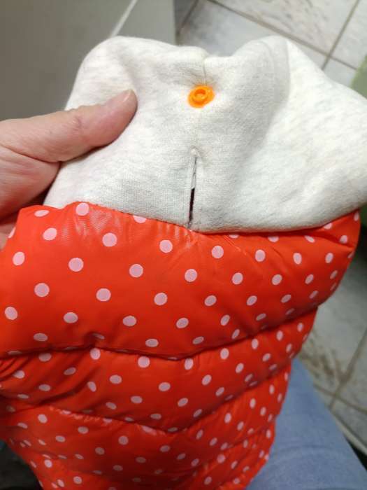 Фотография покупателя товара Комбинезон «Для прогулки», размер 18, ДС 40 см, ОГ 50 см, ОШ 38 см, оранжевый - Фото 3