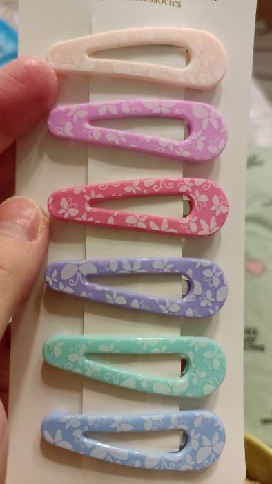 Фотография покупателя товара Заколки для волос «Беатрис», набор 6 шт., бабочки, 5 см - Фото 1