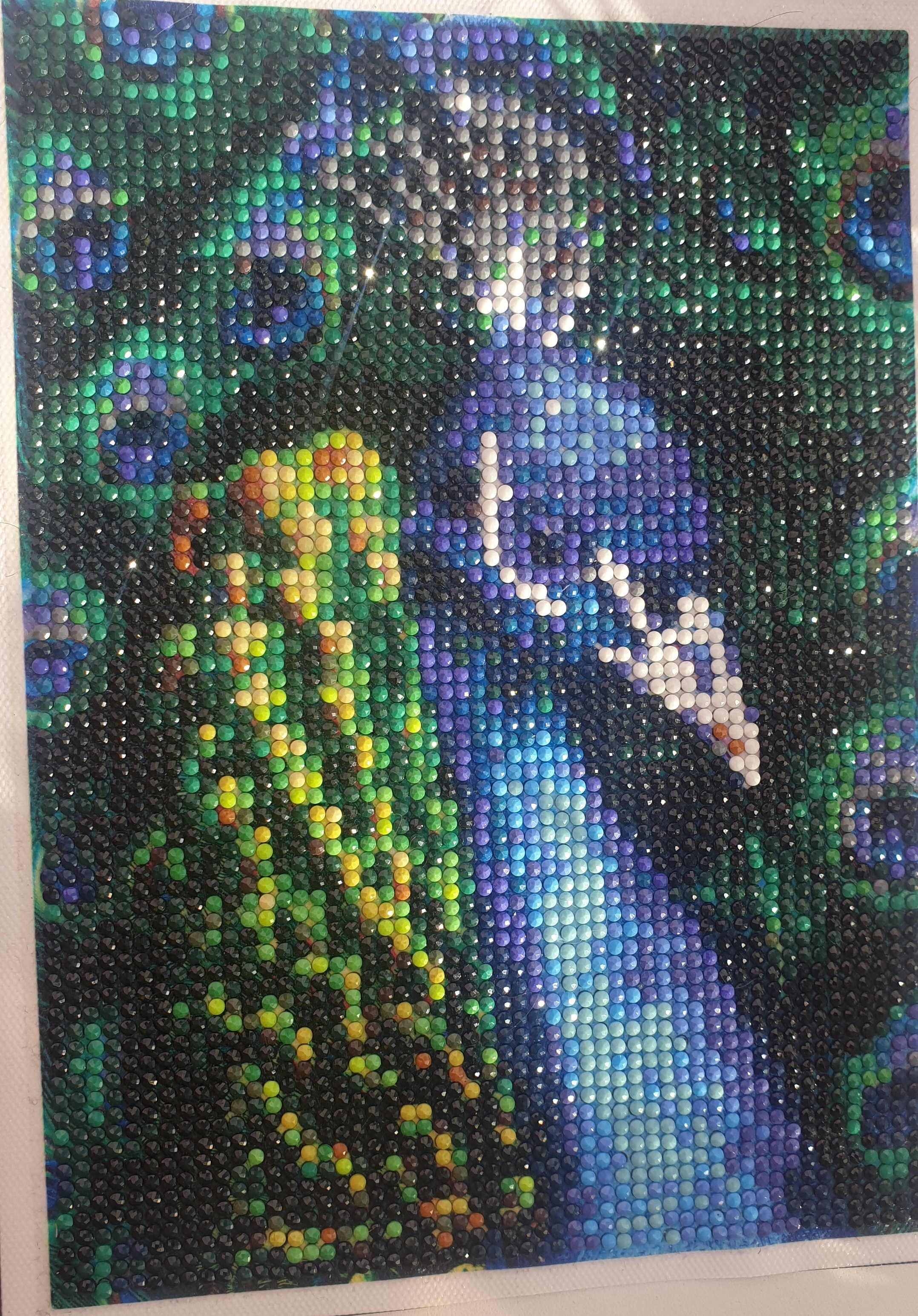 Фотография покупателя товара Алмазная мозаика с полным заполнением на холсте «Павлин», 15 х 21 см