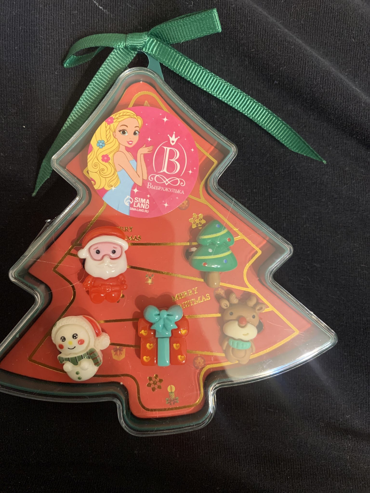 Фотография покупателя товара Кольца детские Выбражулька «Ёлка», 6 шт. разноцветные, безразмерные - Фото 1