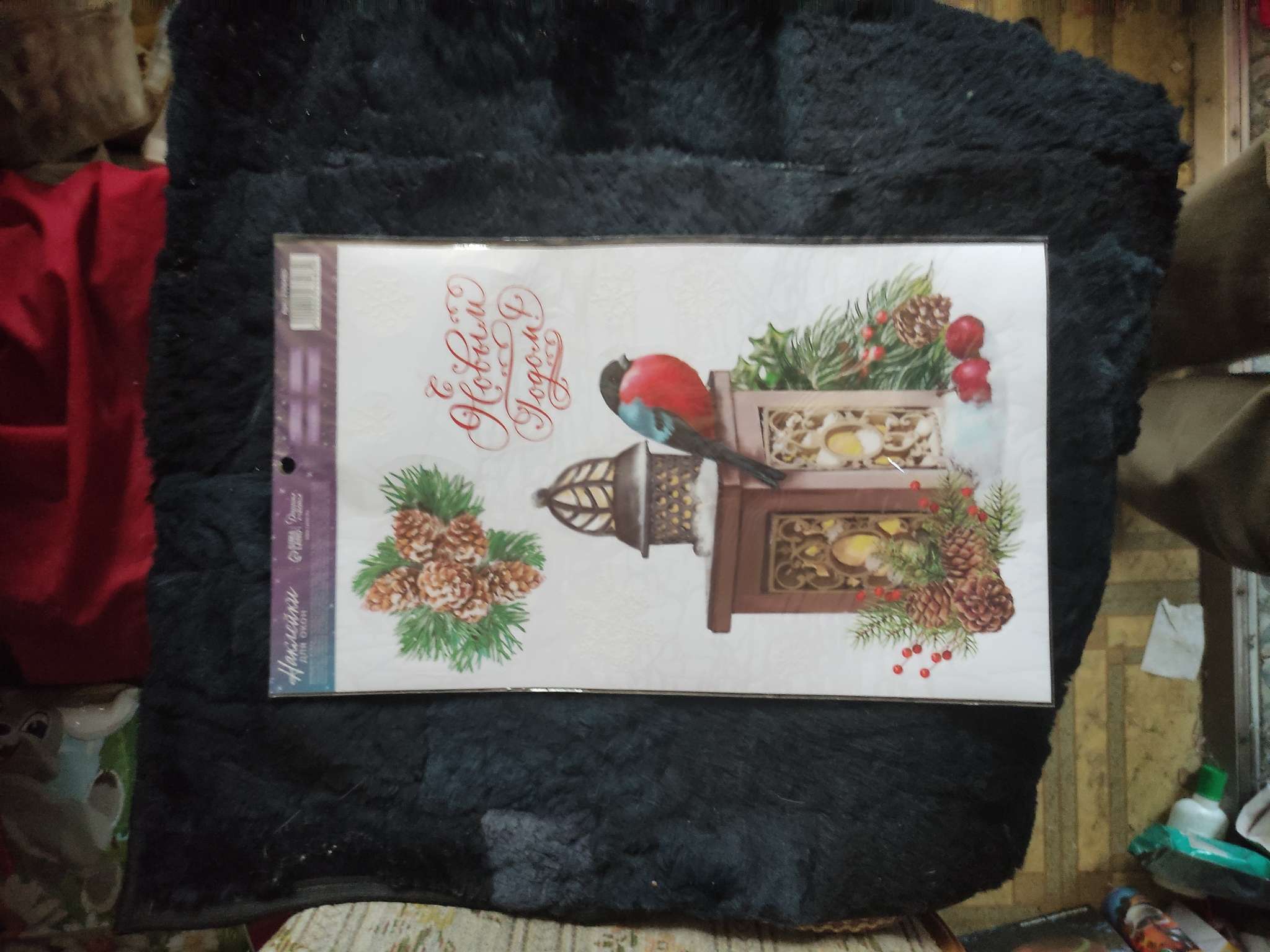 Фотография покупателя товара Наклейки на окна многоразовые «Новый год», снежинки 20×34 см - Фото 5