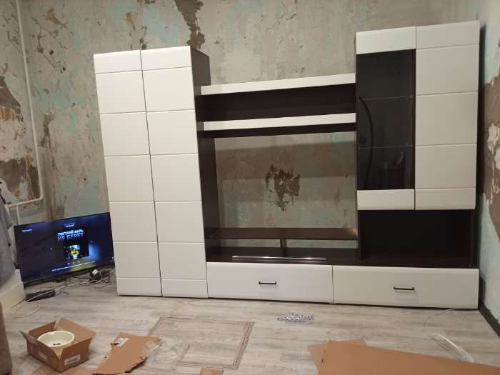 Фотография покупателя товара Гостиная «Ненси 1», 2800×2000×466 мм, цвет дуб золотой/белый - Фото 1