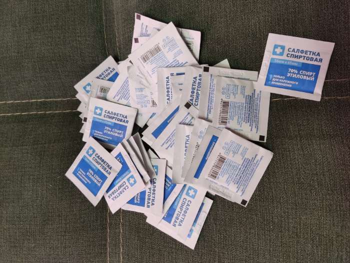 Фотография покупателя товара Салфетка спиртовая, одноразовая, антисептическая из нетканого материала, 56×65 мм, 1 шт. - Фото 1