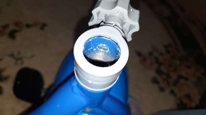 Фотография покупателя товара Велосипед трехколесный Лучик Малют 4, колеса EVA  10"/8", цвет синий - Фото 2