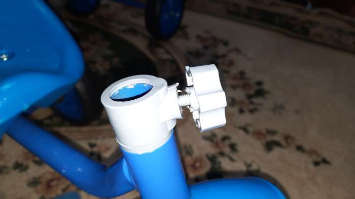 Фотография покупателя товара Велосипед трехколесный Лучик Малют 4, колеса EVA  10"/8", цвет синий - Фото 5
