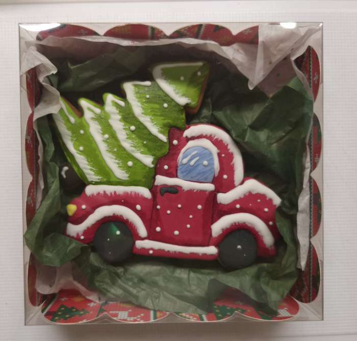 Фотография покупателя товара Коробка для печенья «Новогодние игрушки», 12×12×3 - Фото 3