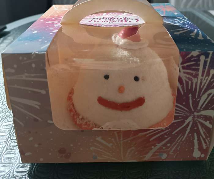 Фотография покупателя товара Коробка под бенто - торт с окном новогодняя «С Новым годом», 15.5×15.5×10 см - Фото 1