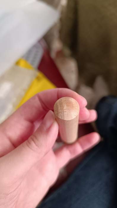 Фотография покупателя товара Игольница-туба, 8.6×1.8×8 см, дерево, коричневая - Фото 2