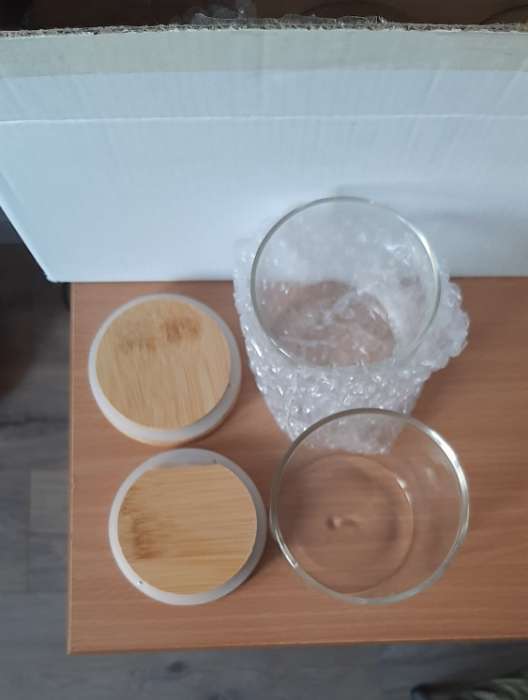 Фотография покупателя товара Набор банок стеклянных для сыпучих продуктов «Эко», 450 мл, 3 шт - Фото 4