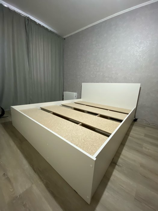 Фотография покупателя товара Кровать 900 с ящиками и основанием Мадера, с/м 900х2000, Белый - Фото 40